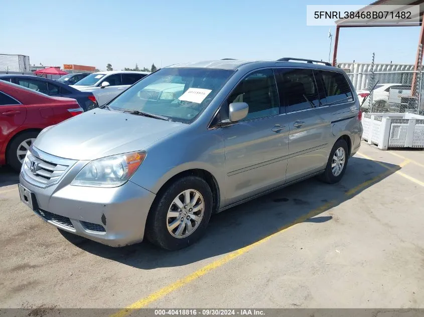 2008 Honda Odyssey Ex VIN: 5FNRL38468B071482 Lot: 40418816