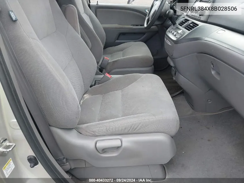 5FNRL384X8B028506 2008 Honda Odyssey Ex