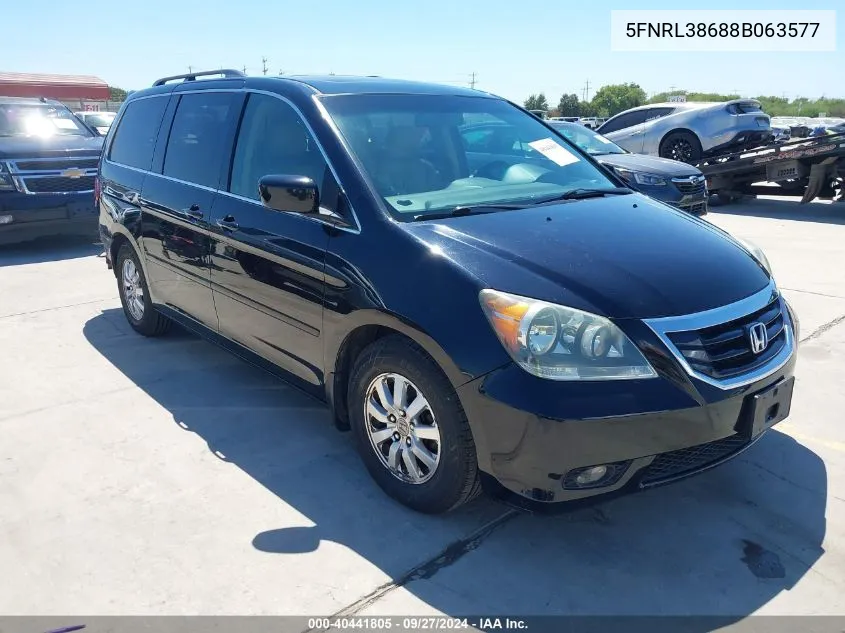 5FNRL38688B063577 2008 Honda Odyssey Ex-L