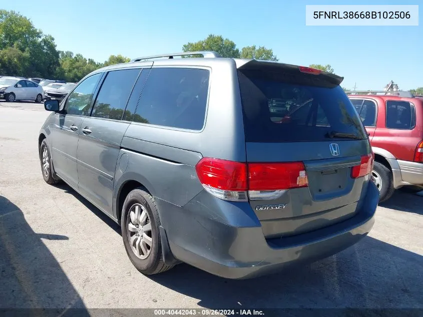 5FNRL38668B102506 2008 Honda Odyssey Exl