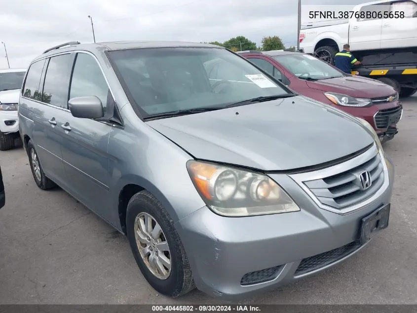 2008 Honda Odyssey Ex-L VIN: 5FNRL38768B065658 Lot: 40445802