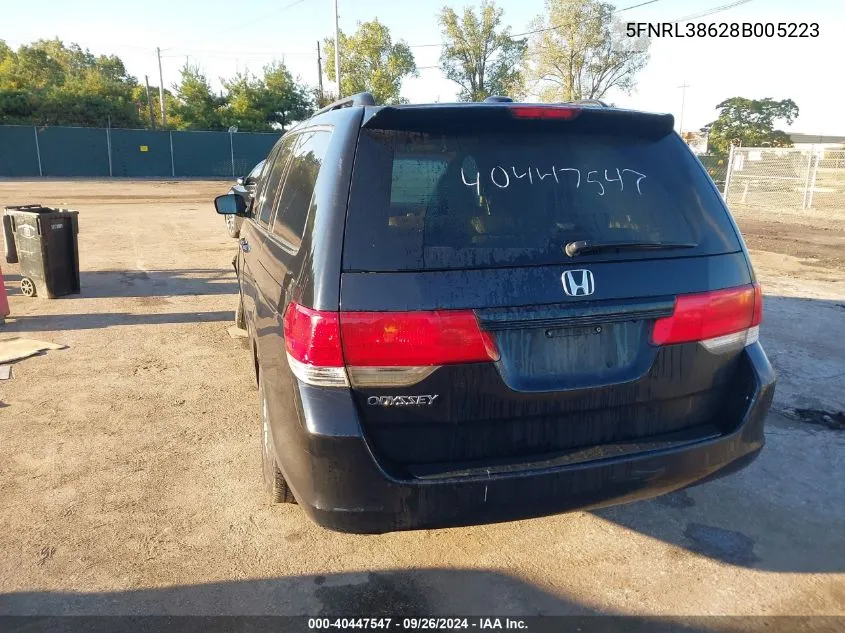 5FNRL38628B005223 2008 Honda Odyssey Exl