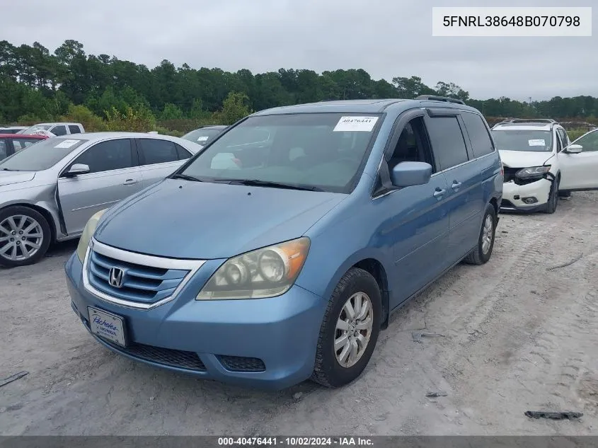 5FNRL38648B070798 2008 Honda Odyssey Ex-L