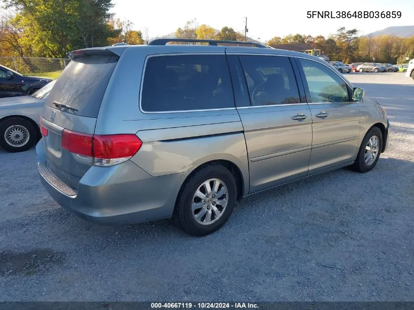 5FNRL38648B036859 2008 Honda Odyssey Ex-L