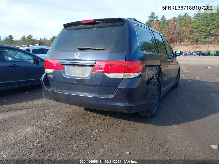 2008 Honda Odyssey Ex-L VIN: 5FNRL38718B107282 Lot: 40699613