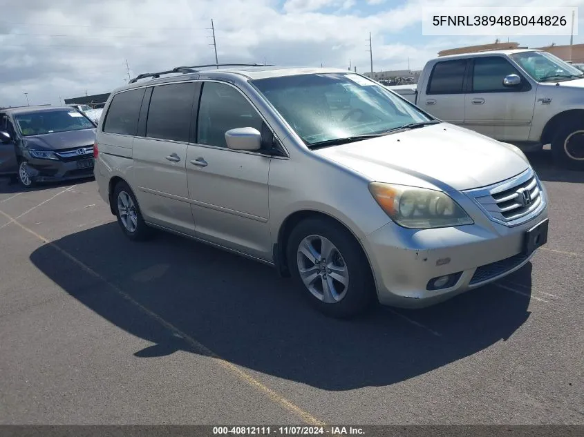 2008 Honda Odyssey Touring VIN: 5FNRL38948B044826 Lot: 40812111