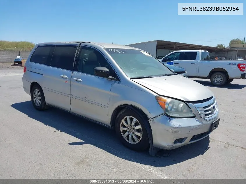 2009 Honda Odyssey Lx VIN: 5FNRL38239B052954 Lot: 39391313