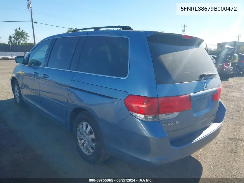 5FNRL38679B000472 2009 Honda Odyssey Ex-L