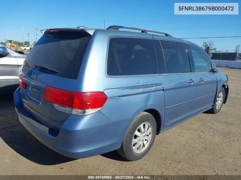 2009 Honda Odyssey Ex-L VIN: 5FNRL38679B000472 Lot: 39755965