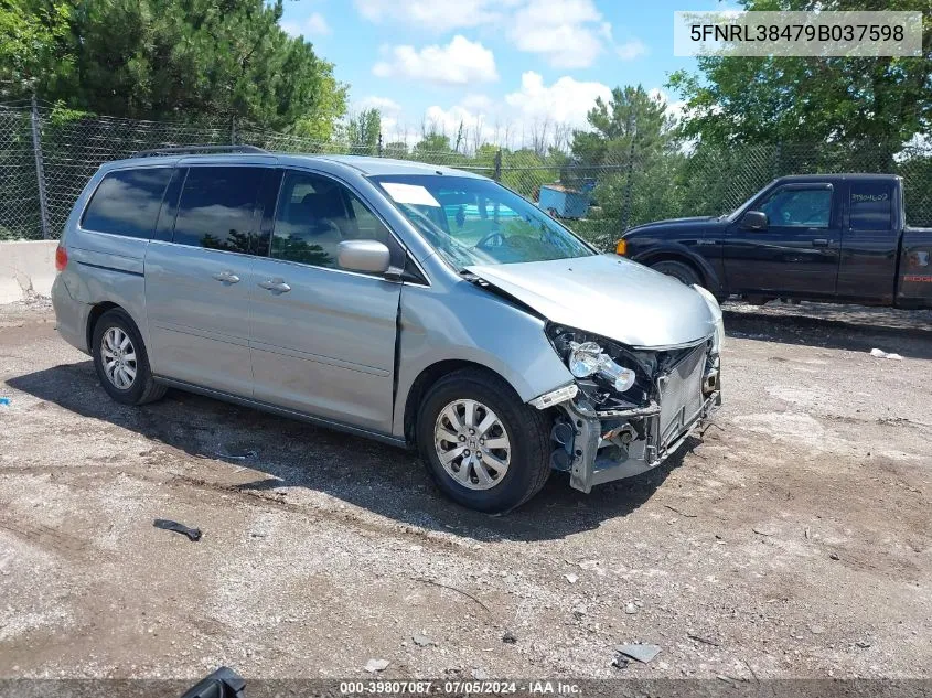 2009 Honda Odyssey Ex VIN: 5FNRL38479B037598 Lot: 39807087