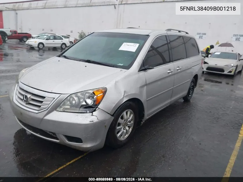 5FNRL38409B001218 2009 Honda Odyssey Ex