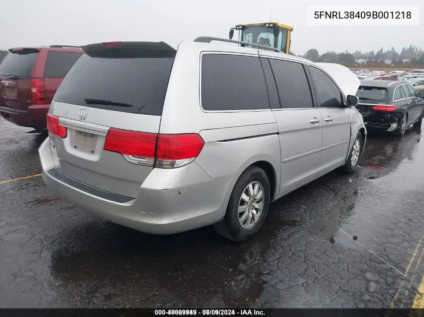 5FNRL38409B001218 2009 Honda Odyssey Ex