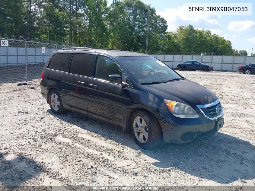 2009 Honda Odyssey Touring VIN: 5FNRL389X9B047053 Lot: 40161321