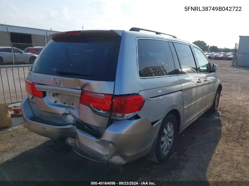 5FNRL38749B042722 2009 Honda Odyssey Ex-L