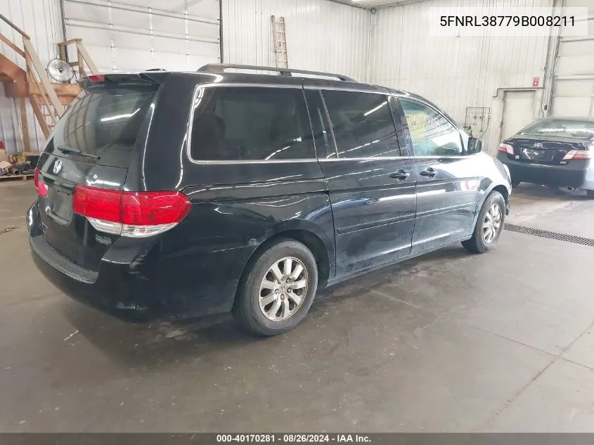 2009 Honda Odyssey Ex-L VIN: 5FNRL38779B008211 Lot: 40170281