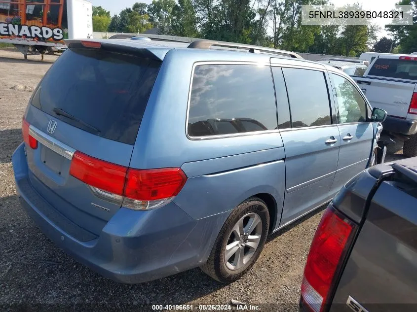 5FNRL38939B048321 2009 Honda Odyssey Touring