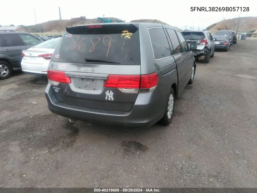 2009 Honda Odyssey Lx VIN: 5FNRL38269B057128 Lot: 40218689