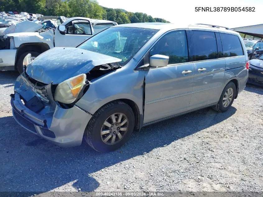 5FNRL38789B054582 2009 Honda Odyssey Ex-L