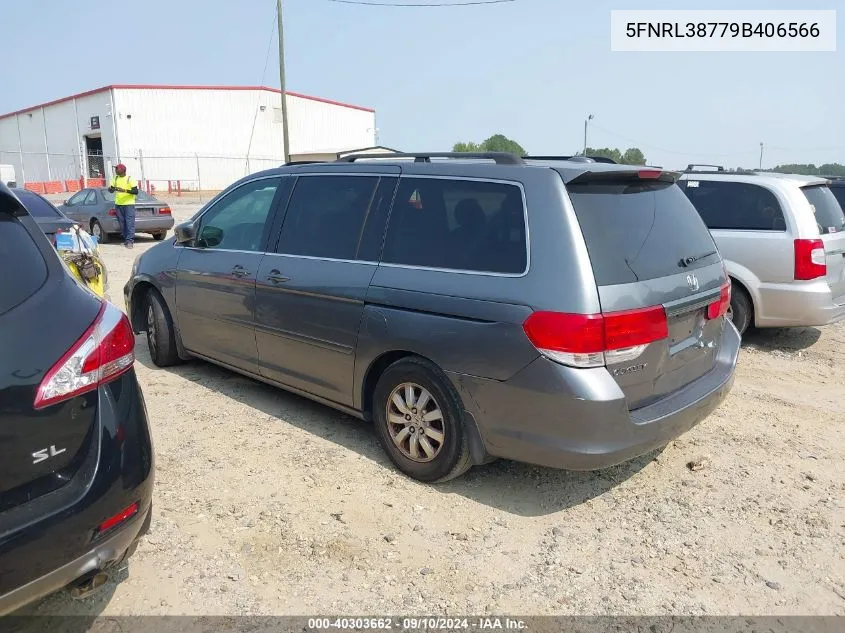 2009 Honda Odyssey Ex-L VIN: 5FNRL38779B406566 Lot: 40303662