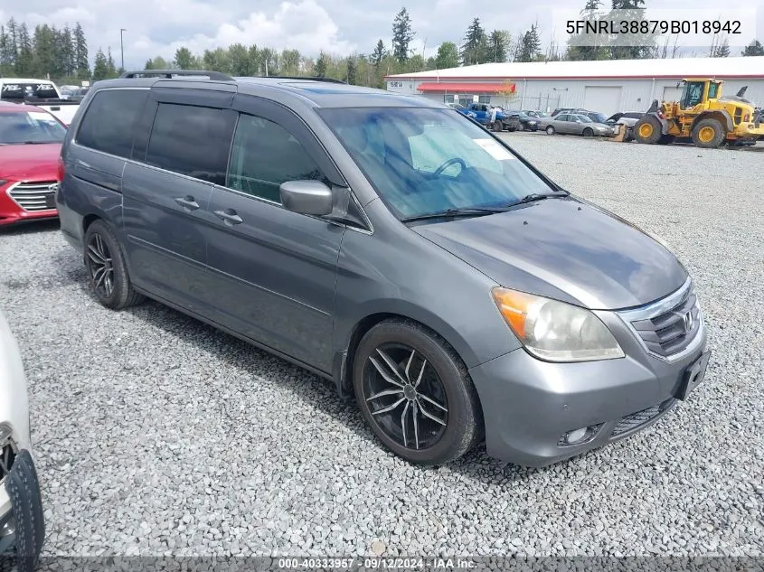 2009 Honda Odyssey Touring VIN: 5FNRL38879B018942 Lot: 40333957