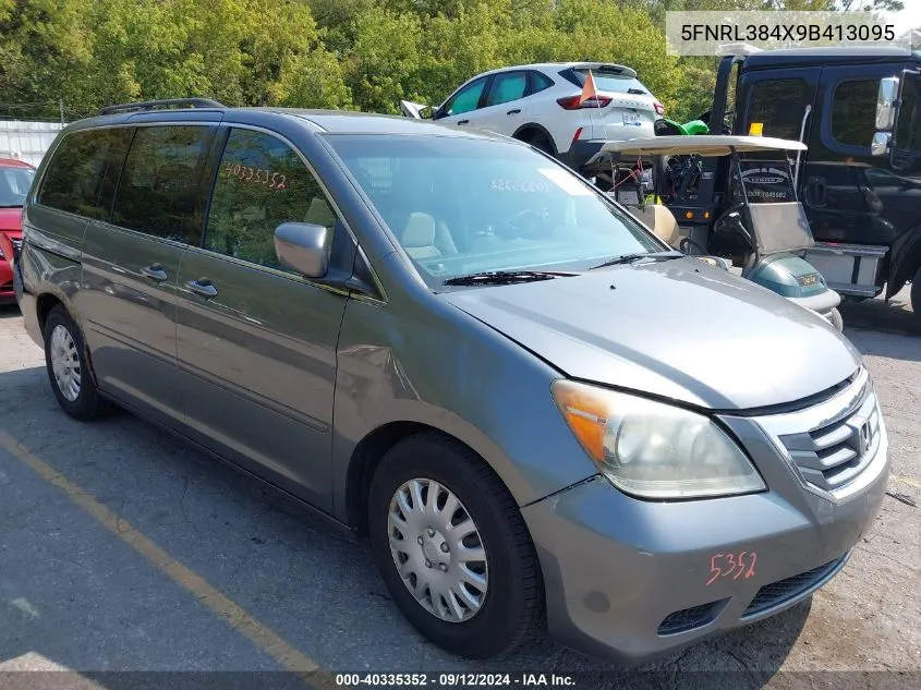 2009 Honda Odyssey Ex VIN: 5FNRL384X9B413095 Lot: 40335352