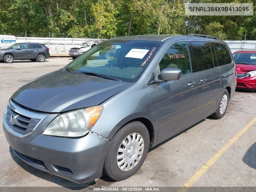 2009 Honda Odyssey Ex VIN: 5FNRL384X9B413095 Lot: 40335352