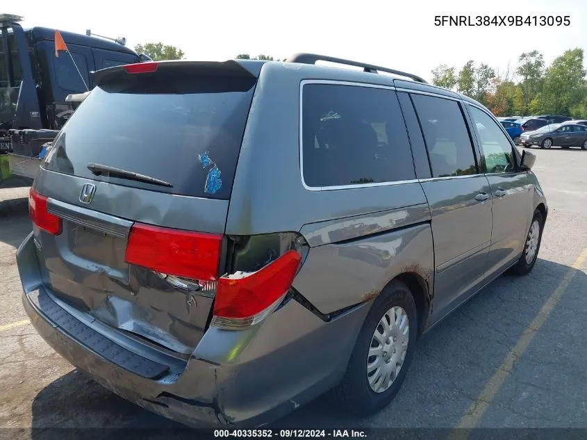 2009 Honda Odyssey Ex VIN: 5FNRL384X9B413095 Lot: 40335352