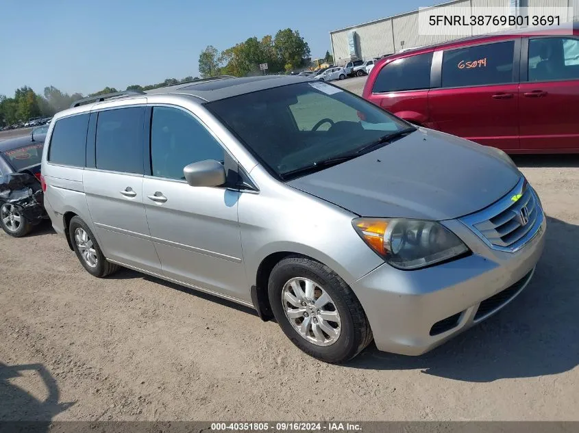 2009 Honda Odyssey Ex-L VIN: 5FNRL38769B013691 Lot: 40351805