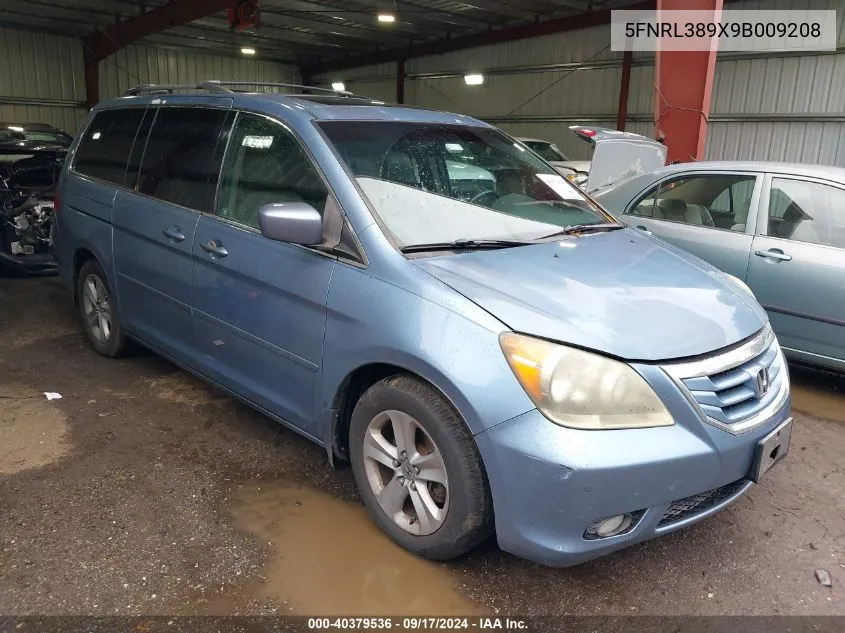 2009 Honda Odyssey Touring VIN: 5FNRL389X9B009208 Lot: 40379536