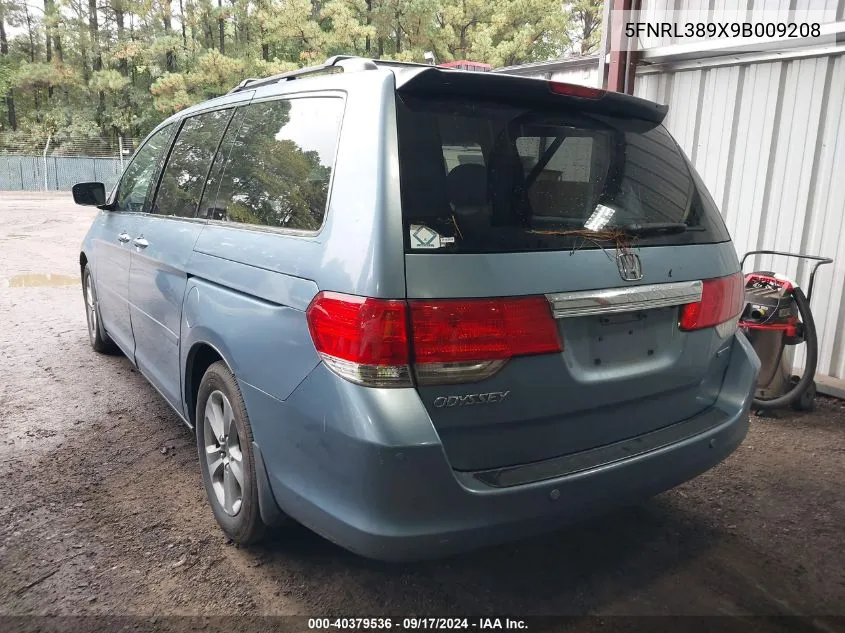 5FNRL389X9B009208 2009 Honda Odyssey Touring