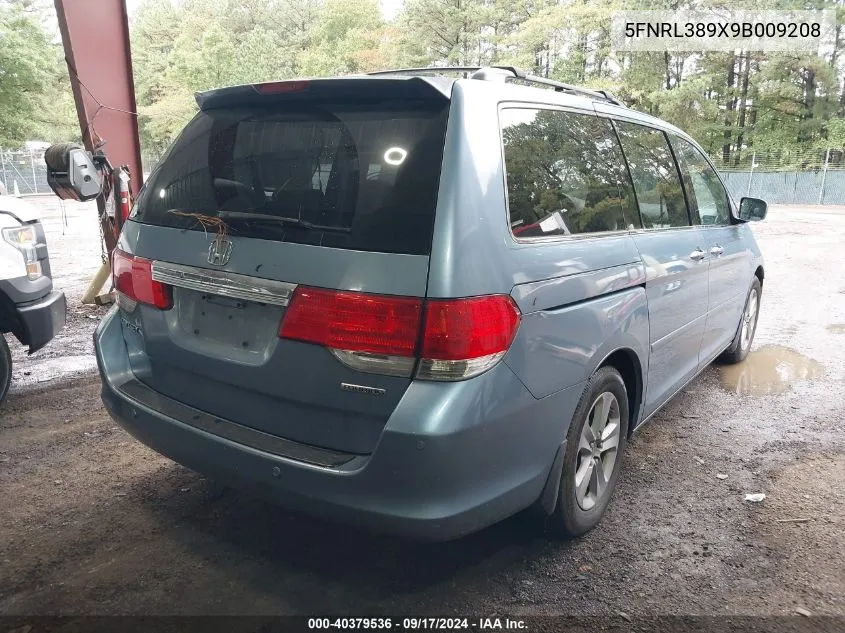 5FNRL389X9B009208 2009 Honda Odyssey Touring