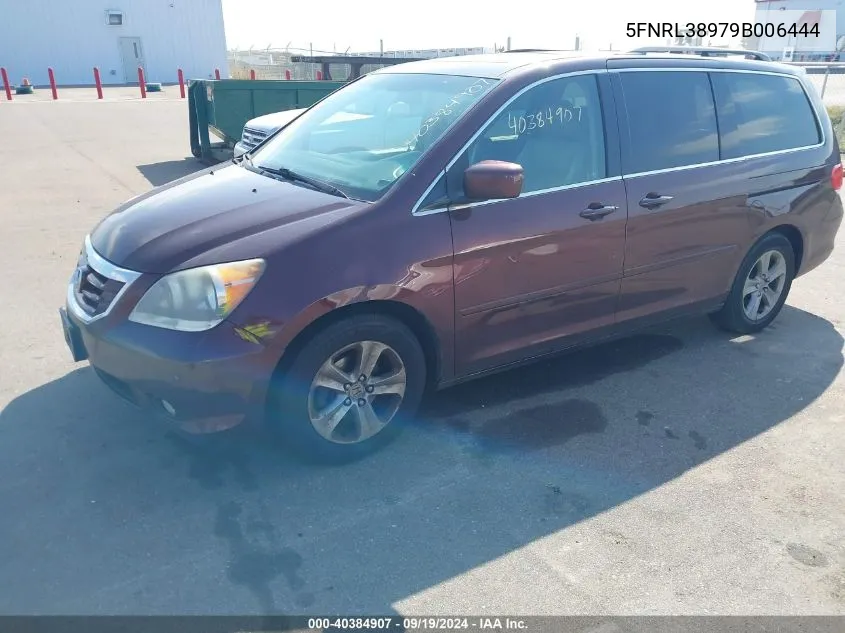 2009 Honda Odyssey Touring VIN: 5FNRL38979B006444 Lot: 40384907