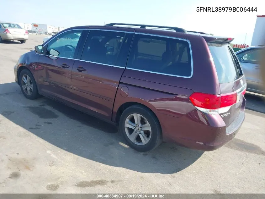 2009 Honda Odyssey Touring VIN: 5FNRL38979B006444 Lot: 40384907