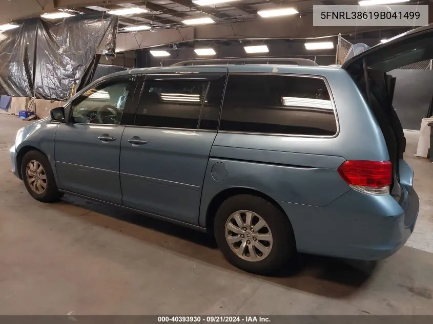 2009 Honda Odyssey Ex-L VIN: 5FNRL38619B041499 Lot: 40393930