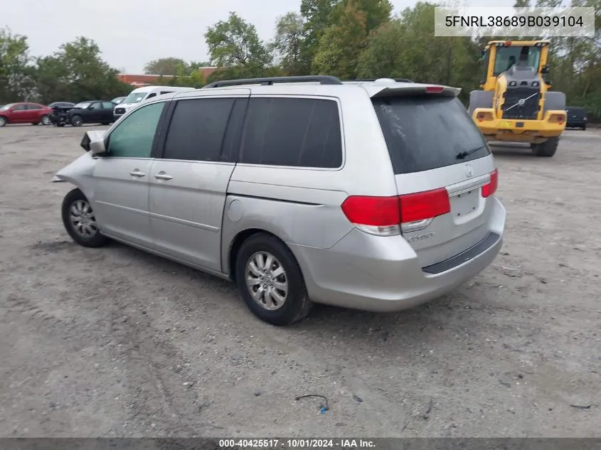 5FNRL38689B039104 2009 Honda Odyssey Ex-L