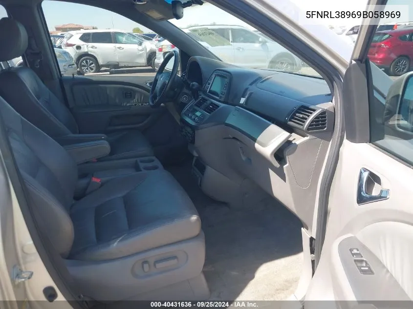 5FNRL38969B058969 2009 Honda Odyssey Touring