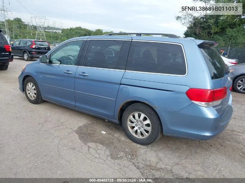 2009 Honda Odyssey Ex-L VIN: 5FNRL38689B011013 Lot: 40485725