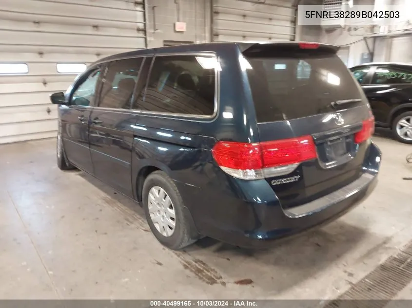 5FNRL38289B042503 2009 Honda Odyssey Lx