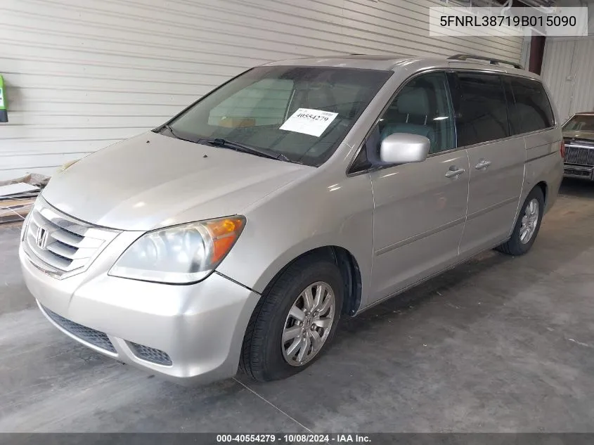 2009 Honda Odyssey Ex-L VIN: 5FNRL38719B015090 Lot: 40554279