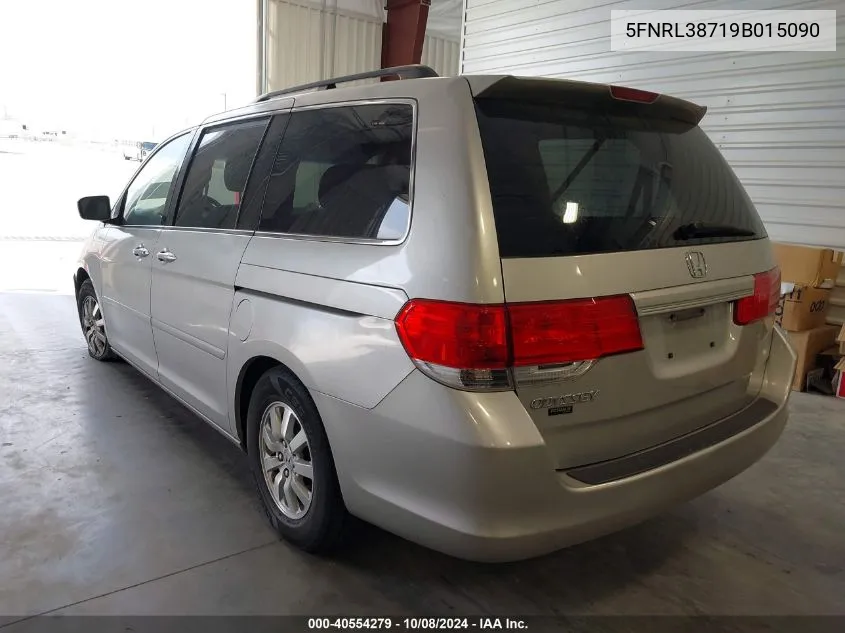 2009 Honda Odyssey Ex-L VIN: 5FNRL38719B015090 Lot: 40554279