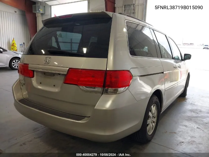 2009 Honda Odyssey Ex-L VIN: 5FNRL38719B015090 Lot: 40554279