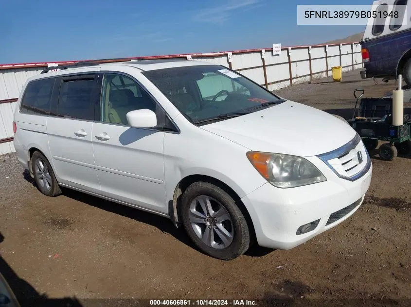 2009 Honda Odyssey Touring VIN: 5FNRL38979B051948 Lot: 40606861