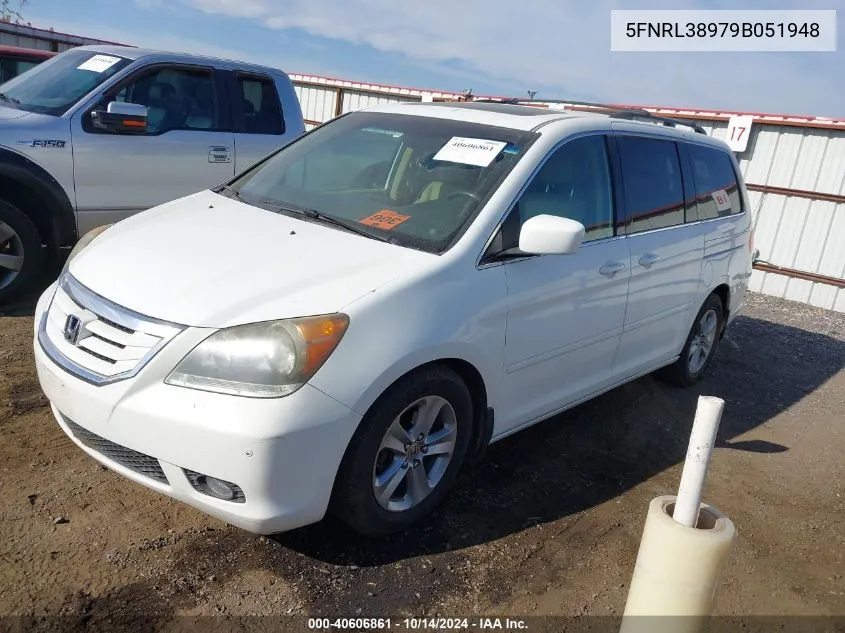 2009 Honda Odyssey Touring VIN: 5FNRL38979B051948 Lot: 40606861