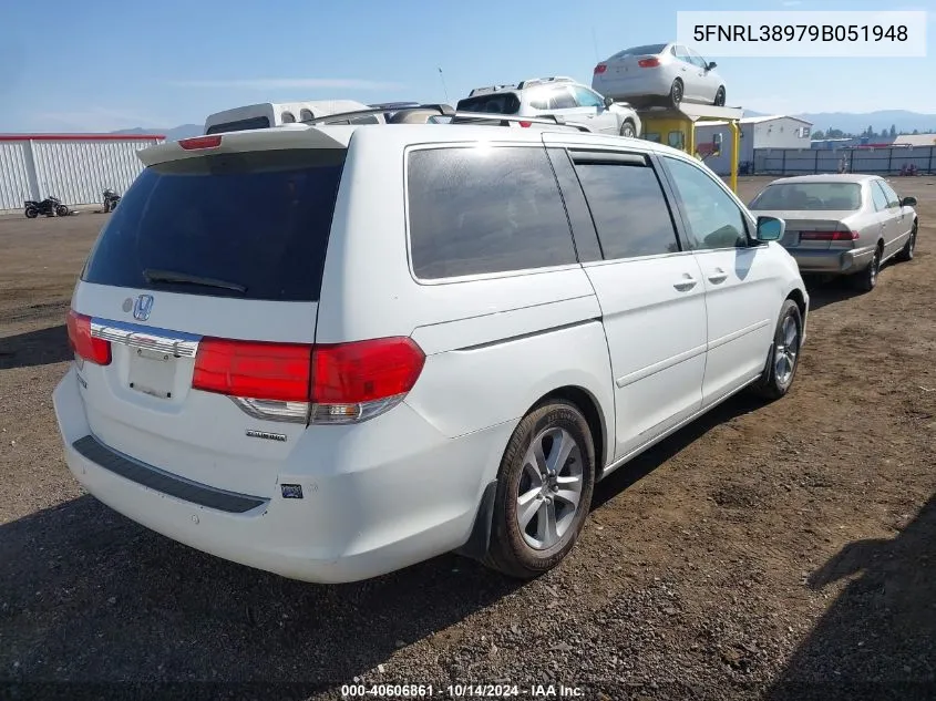 2009 Honda Odyssey Touring VIN: 5FNRL38979B051948 Lot: 40606861