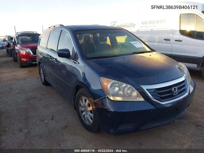 2009 Honda Odyssey Ex-L VIN: 5FNRL38639B406121 Lot: 40658119