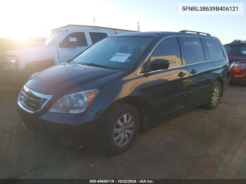 2009 Honda Odyssey Ex-L VIN: 5FNRL38639B406121 Lot: 40658119