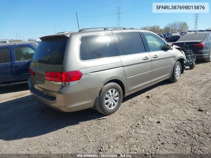 2009 Honda Odyssey Ex-L VIN: 5FNRL38769B015876 Lot: 40668463