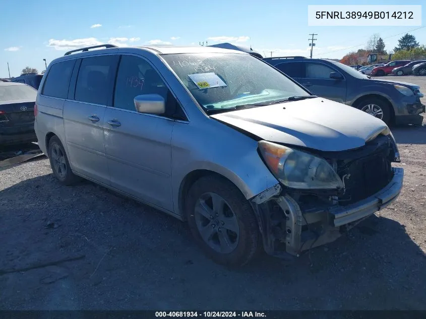 5FNRL38949B014212 2009 Honda Odyssey Touring