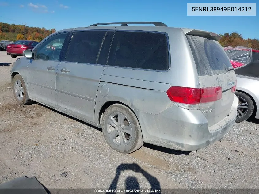 5FNRL38949B014212 2009 Honda Odyssey Touring