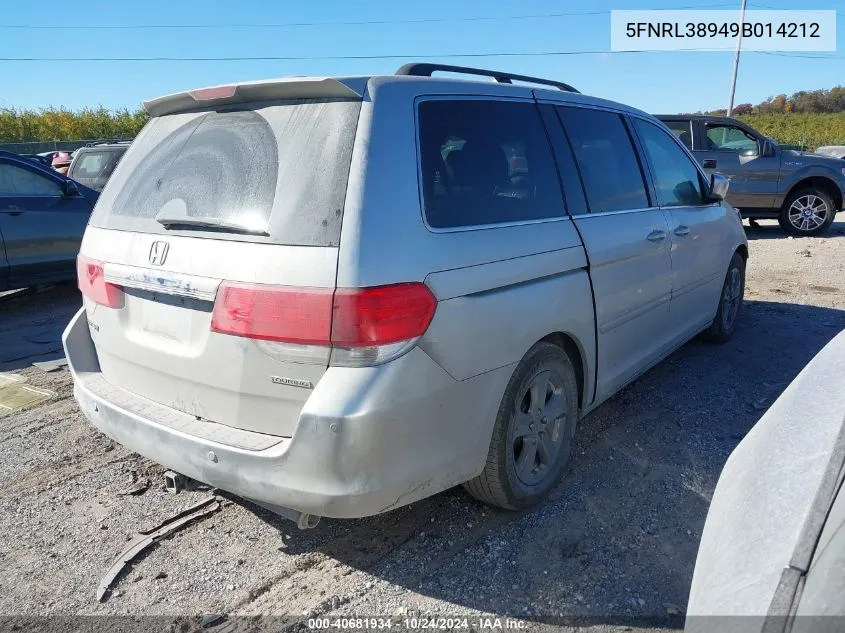 5FNRL38949B014212 2009 Honda Odyssey Touring